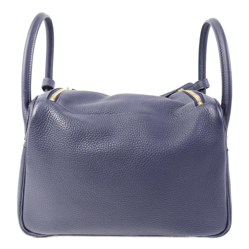 HERMES Togo皮革Lindy 30肩背袋Blue Nuit-1