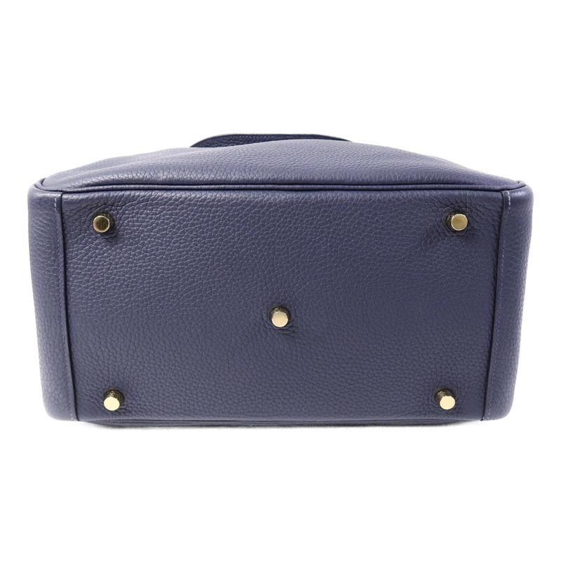 HERMES Togo皮革Lindy 30肩背袋Blue Nuit-3