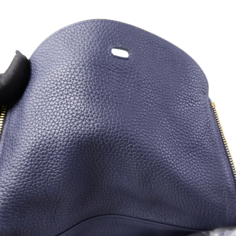 HERMES Togo皮革Lindy 30肩背袋Blue Nuit-14