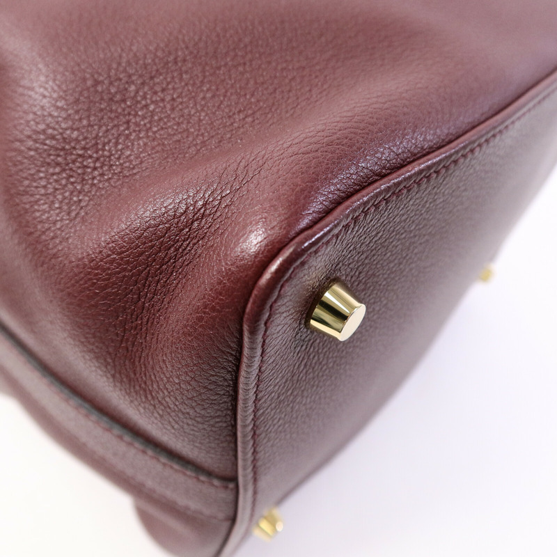 HERMES Evercolor皮革Tool Box 20手挽肩背兩用袋Dark Red-11