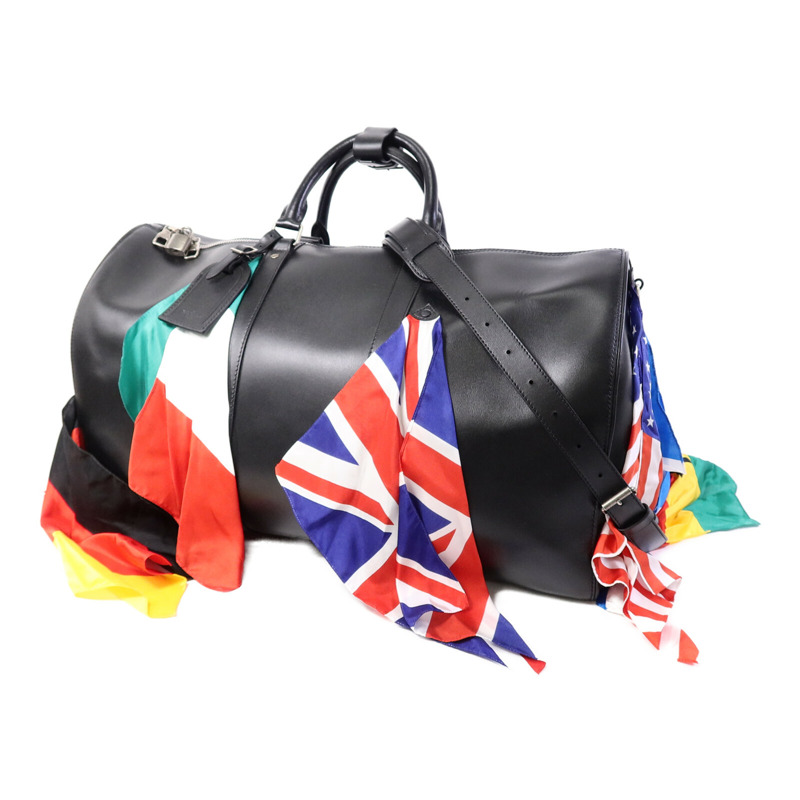 LOUIS VUITTON 牛皮皮革Keepall Bandouliere 50手挽肩背兩用袋-2