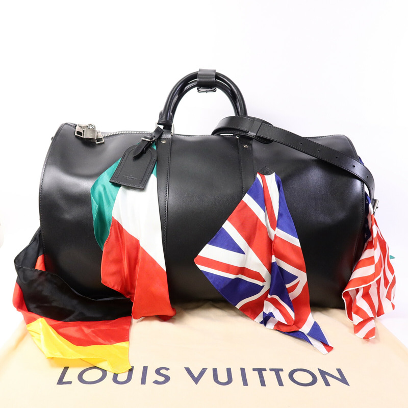 LOUIS VUITTON 牛皮皮革Keepall Bandouliere 50手挽肩背兩用袋-8
