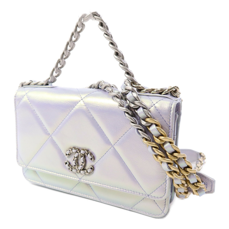 CHANEL 羊皮皮革C19 Wallet On Chain手挽肩背兩用袋-2