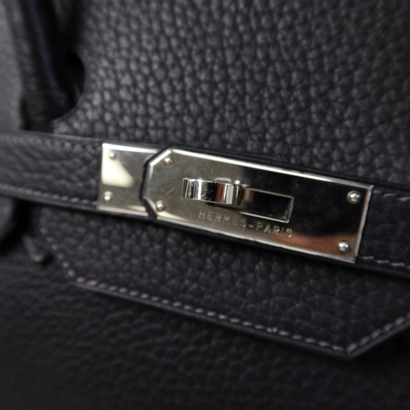 HERMES Togo皮革Birkin 35手挽袋Noir-14