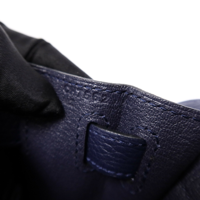 HERMES Clémence/Tadelakt皮革Kelly 28手挽肩背兩用袋Bleu Nuit/Bleu Brighton/Capucine-7