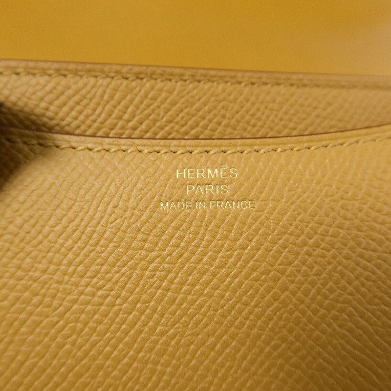 HERMES Epsom皮革Mini Constance肩背袋Sesame-5