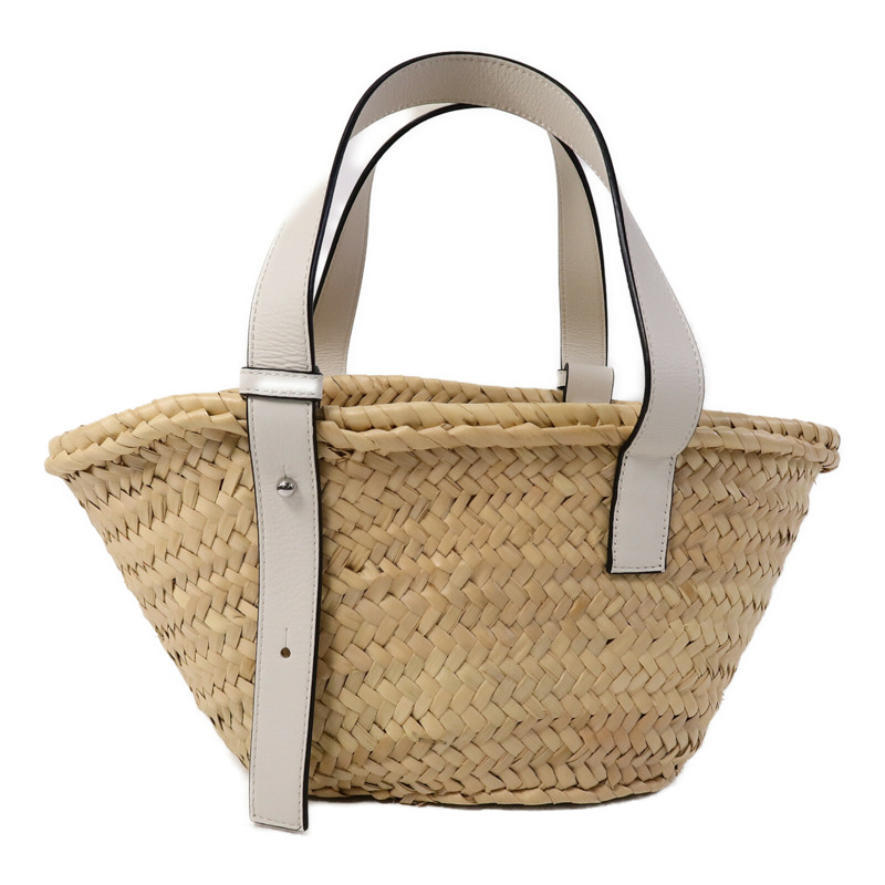 LOEWE Raffia/牛皮皮革Basket Bag肩背袋-1