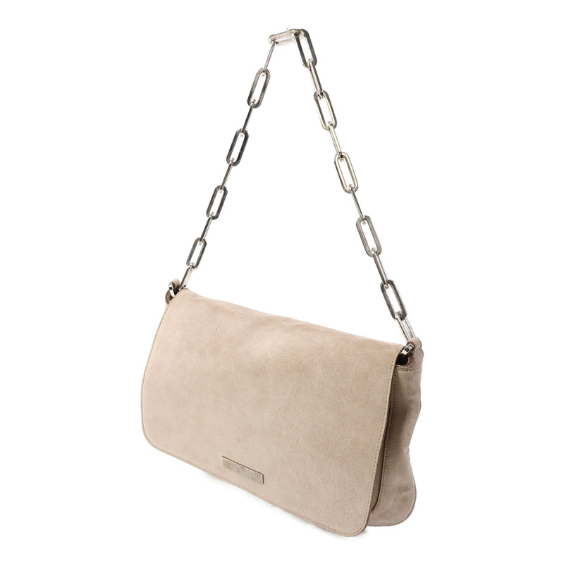 GUCCI 麂皮皮革Shoulder Bag鏈帶肩背袋-2