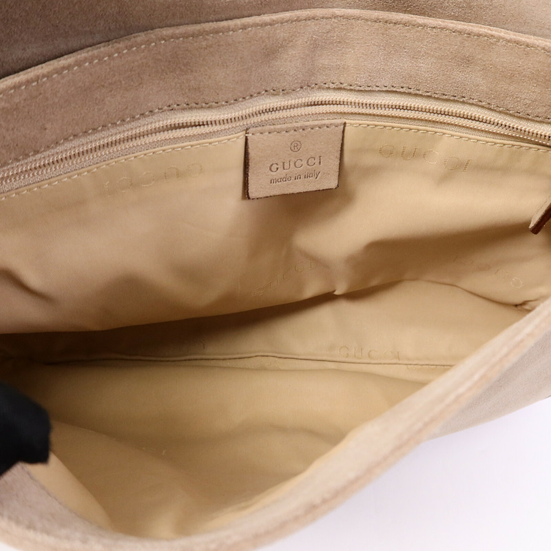 GUCCI 麂皮皮革Shoulder Bag鏈帶肩背袋-4