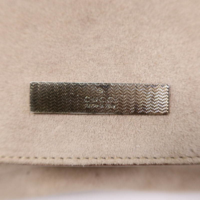 GUCCI 麂皮皮革Shoulder Bag鏈帶肩背袋-6