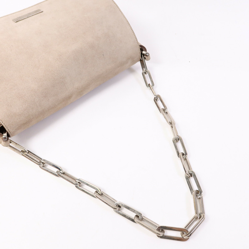 GUCCI 麂皮皮革Shoulder Bag鏈帶肩背袋-8