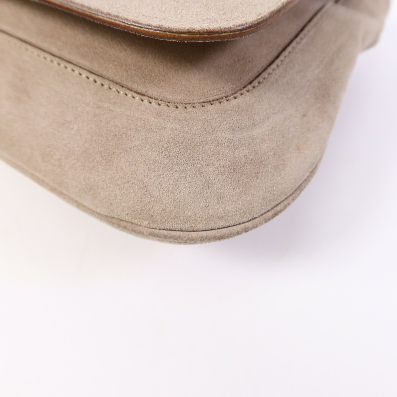 GUCCI 麂皮皮革Shoulder Bag鏈帶肩背袋-9