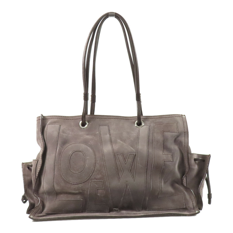 LOEWE 麂皮皮革Anagram Shoulder Bag肩背袋-2