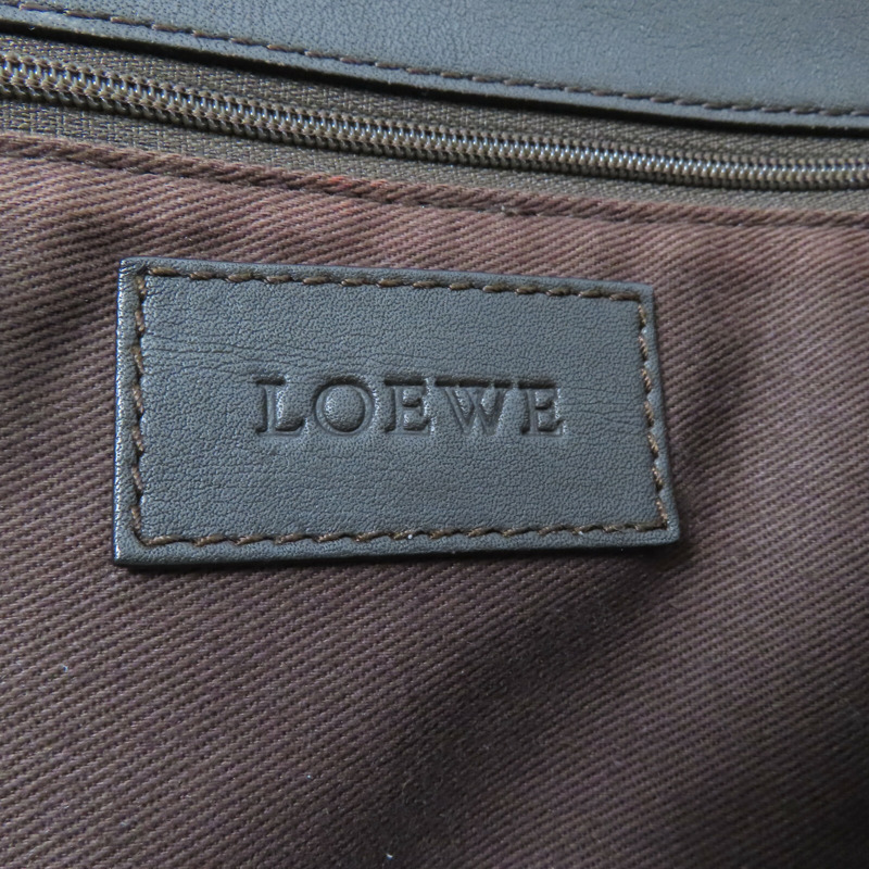 LOEWE 麂皮皮革Anagram Shoulder Bag肩背袋-5