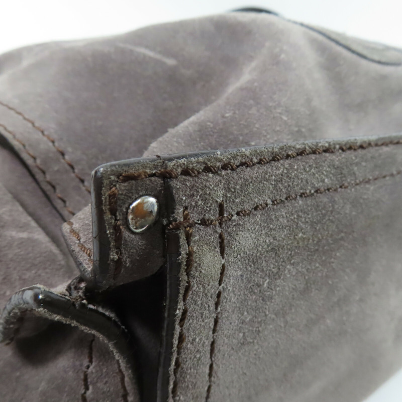 LOEWE 麂皮皮革Anagram Shoulder Bag肩背袋-7