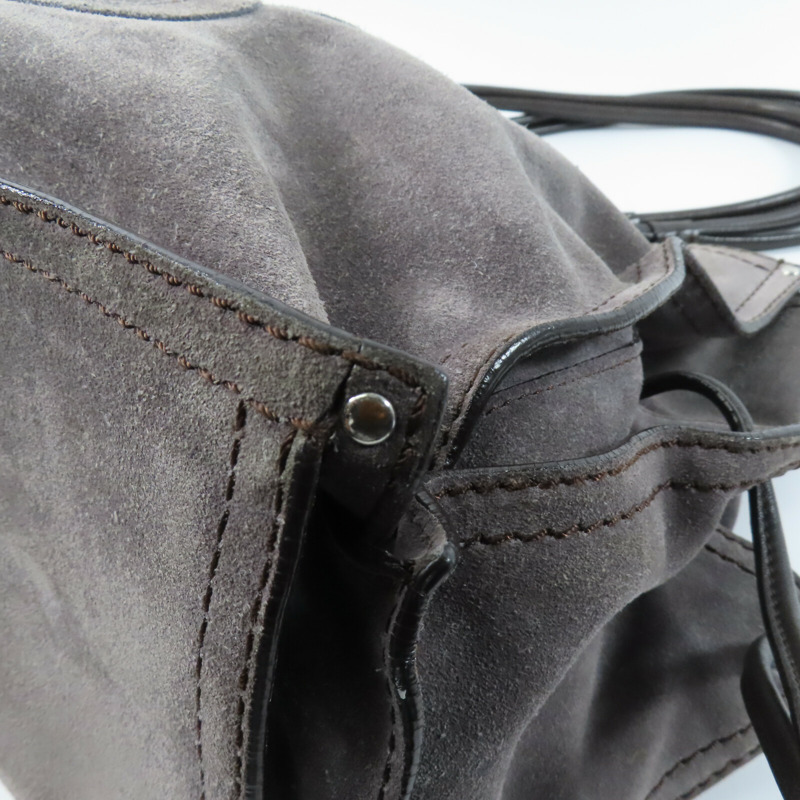 LOEWE 麂皮皮革Anagram Shoulder Bag肩背袋-8