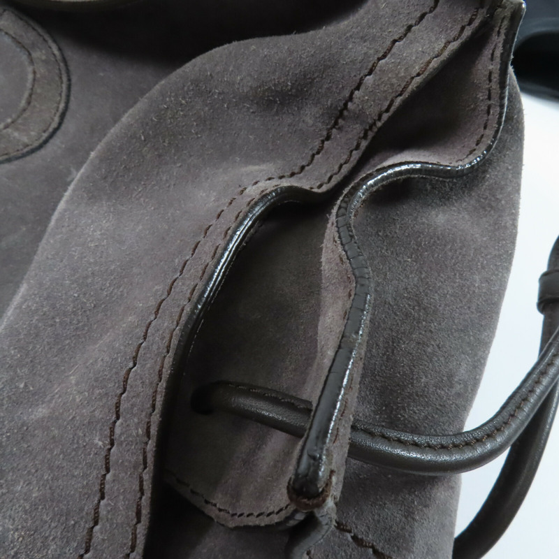 LOEWE 麂皮皮革Anagram Shoulder Bag肩背袋-12