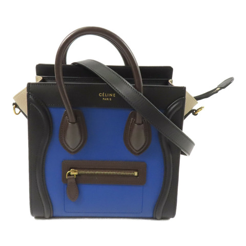 CELINE 牛皮皮革Nano Luggage手挽肩背兩用袋