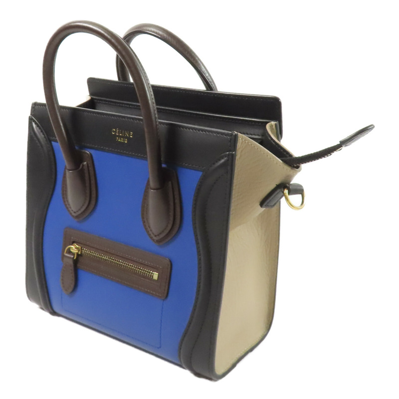 CELINE 牛皮皮革Nano Luggage手挽肩背兩用袋-1