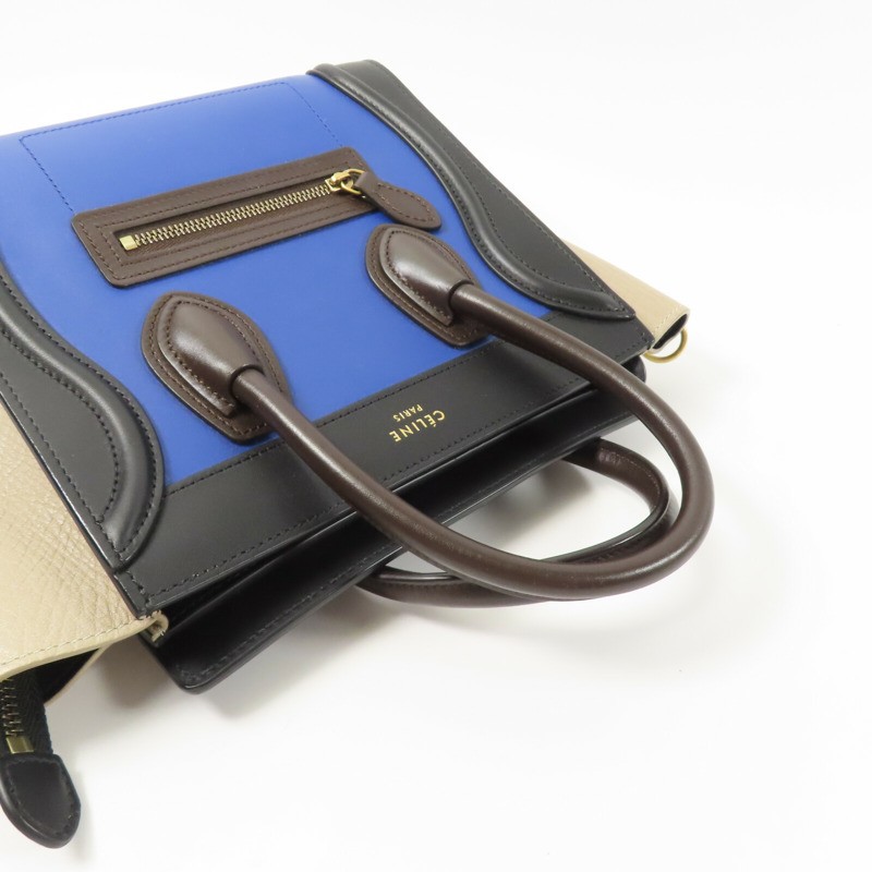 CELINE 牛皮皮革Nano Luggage手挽肩背兩用袋-7