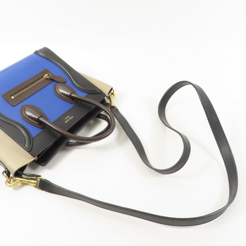 CELINE 牛皮皮革Nano Luggage手挽肩背兩用袋-8