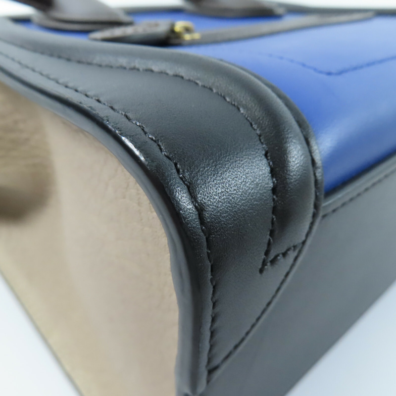 CELINE 牛皮皮革Nano Luggage手挽肩背兩用袋-10