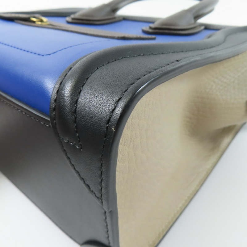 CELINE 牛皮皮革Nano Luggage手挽肩背兩用袋-11