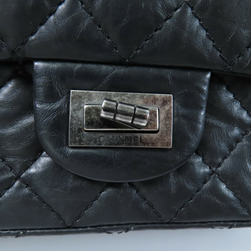 CHANEL 牛皮皮革2.55 Small鏈帶肩背袋-7