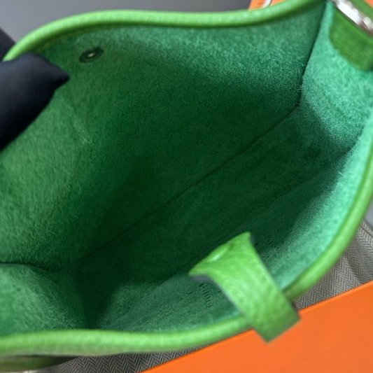 近新品 愛馬仕Hermes 絲蘭綠Mini Evelyne-8