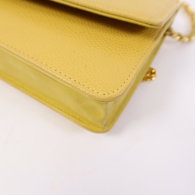 CHANEL 牛皮皮革Wallet On Chain鏈帶肩背袋-9
