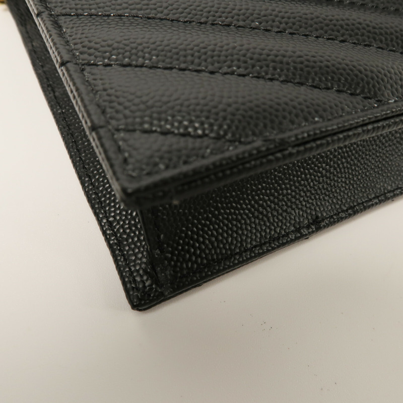 YVES SAINT LAURENT 牛皮皮革Cassandre Envelope Chain Wallet鏈帶肩背袋-9