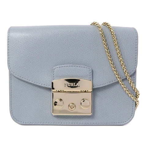 Furla 牛皮皮革Chain Shoulder鏈帶肩背袋