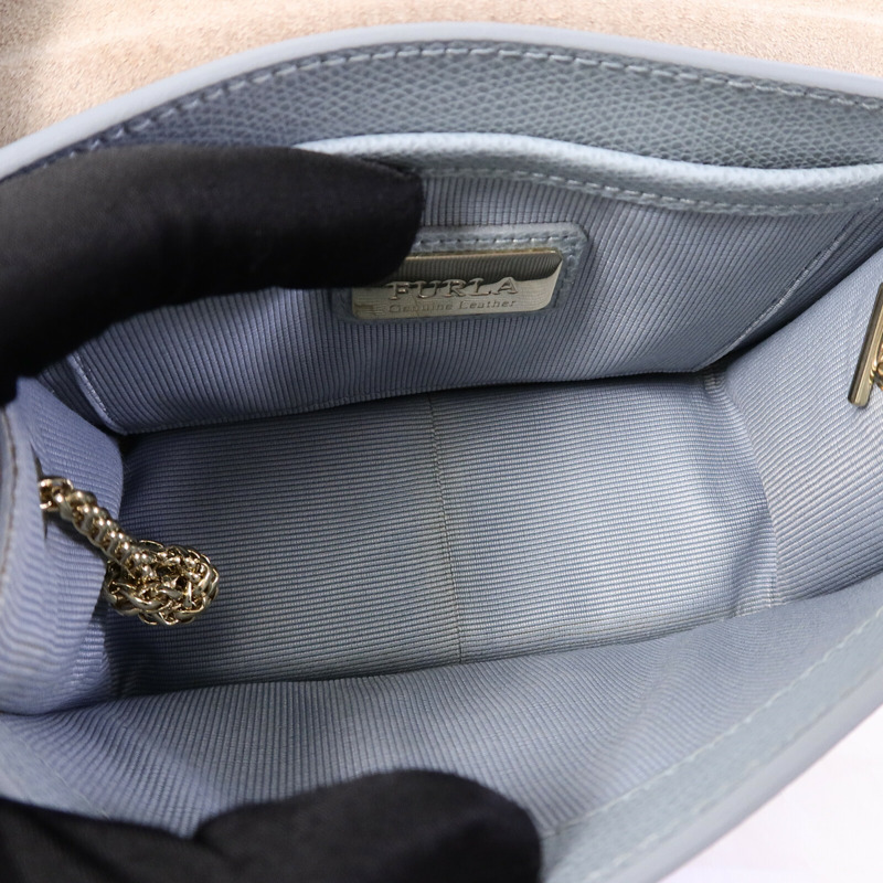 Furla 牛皮皮革Chain Shoulder鏈帶肩背袋-4