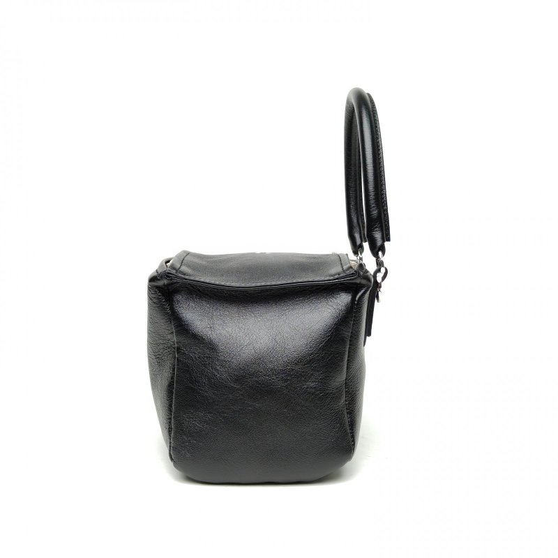 GIVENCHY 黑色牛皮銀扣潘多拉Pandora斜跨包小號肩背包-1
