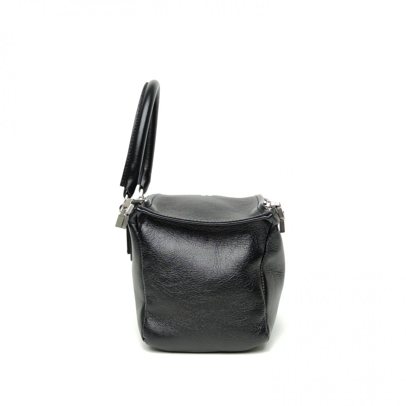 GIVENCHY 黑色牛皮銀扣潘多拉Pandora斜跨包小號肩背包-3