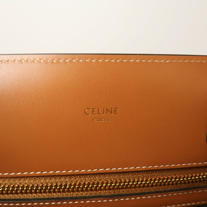 CELINE 牛皮皮革/羊毛Small Vertcal Cabas手挽肩背兩用袋-6