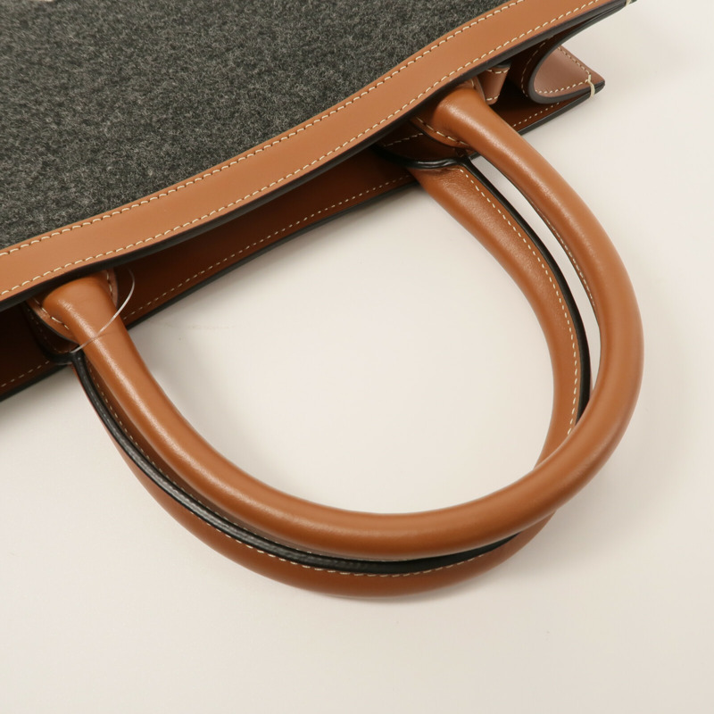 CELINE 牛皮皮革/羊毛Small Vertcal Cabas手挽肩背兩用袋-8