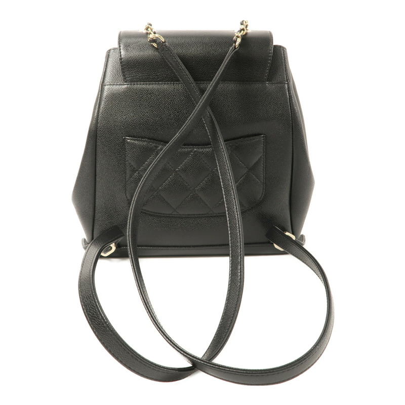 CHANEL 牛皮皮革Business Affinity Backpack鏈帶背包-1