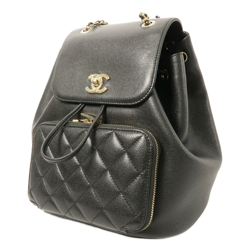 CHANEL 牛皮皮革Business Affinity Backpack鏈帶背包-2