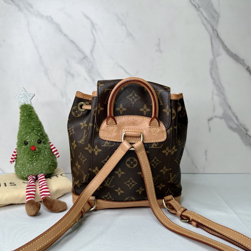 LV 老花小號雙肩後背包-1