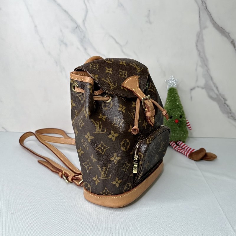 LV 老花小號雙肩後背包-3