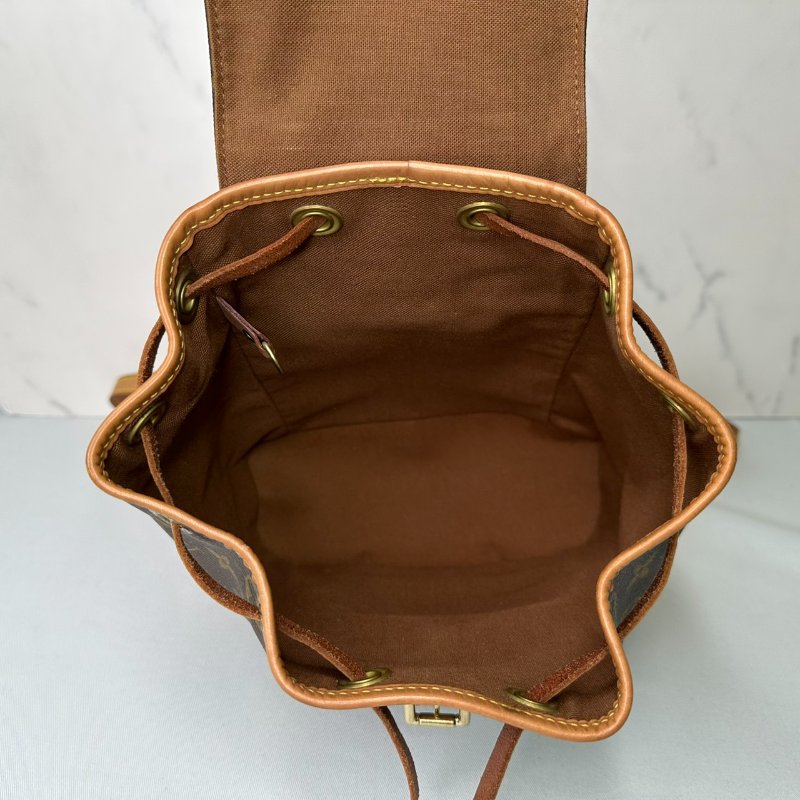 LV 老花小號雙肩後背包-4