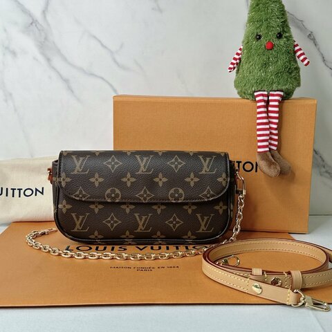 LV 全新Ivy老花麻將包