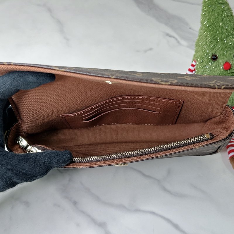 LV 全新Ivy老花麻將包-5