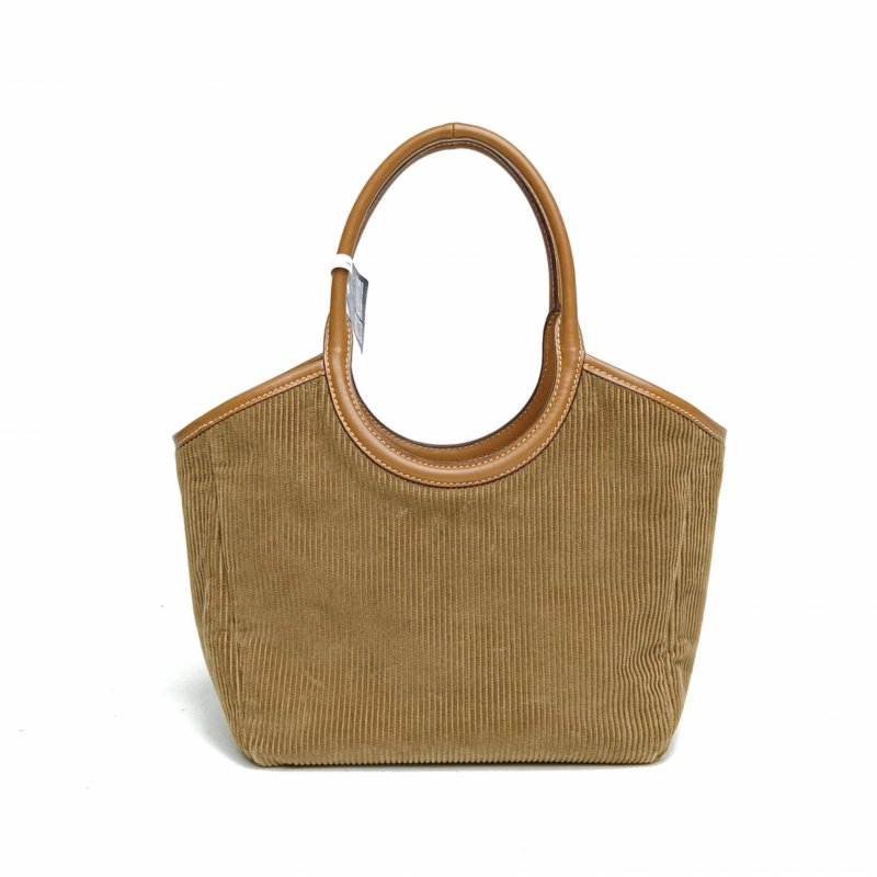 MIU MIU 棕色絲絨IVYHobo菜籃子小號肩背包-2