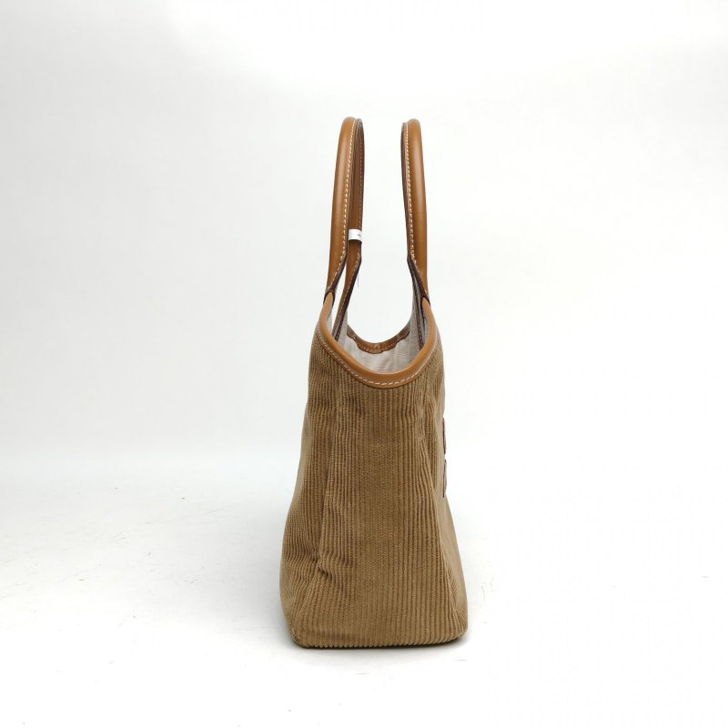 MIU MIU 棕色絲絨IVYHobo菜籃子小號肩背包-3