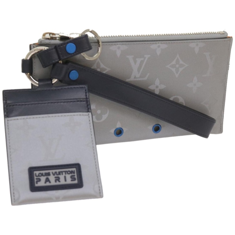 Louis Vuitton 路易威登 M44178-Monogram Satellite Alpha 手拿包 銀色-2