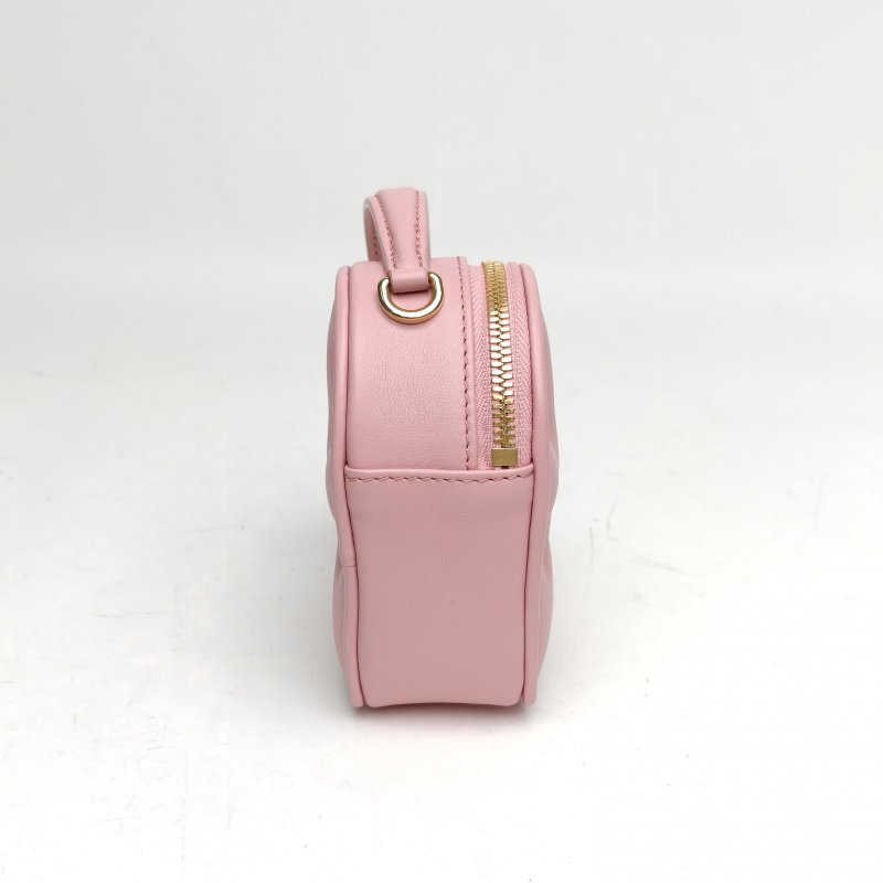 LOUIS VUITTON 粉色牛皮晶片七夕限定字母壓花愛心包肩背包-3