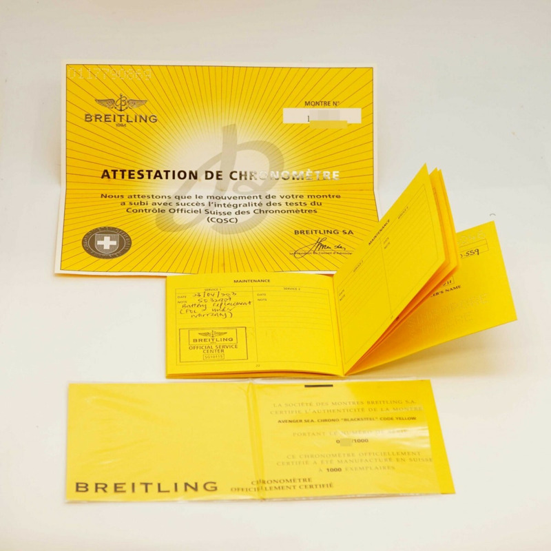 百年靈復仇者海狼計時腕錶 M73390 黑色錶盤男士腕錶-8