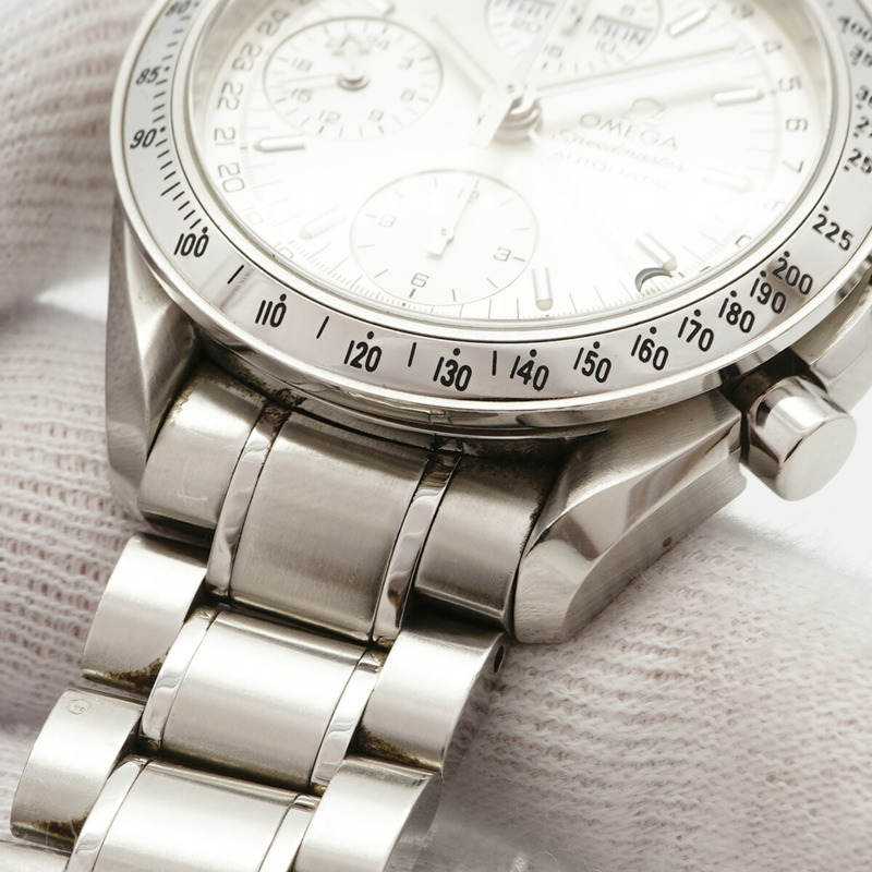 歐米茄超霸系列3523.30銀色錶盤男士腕錶-6